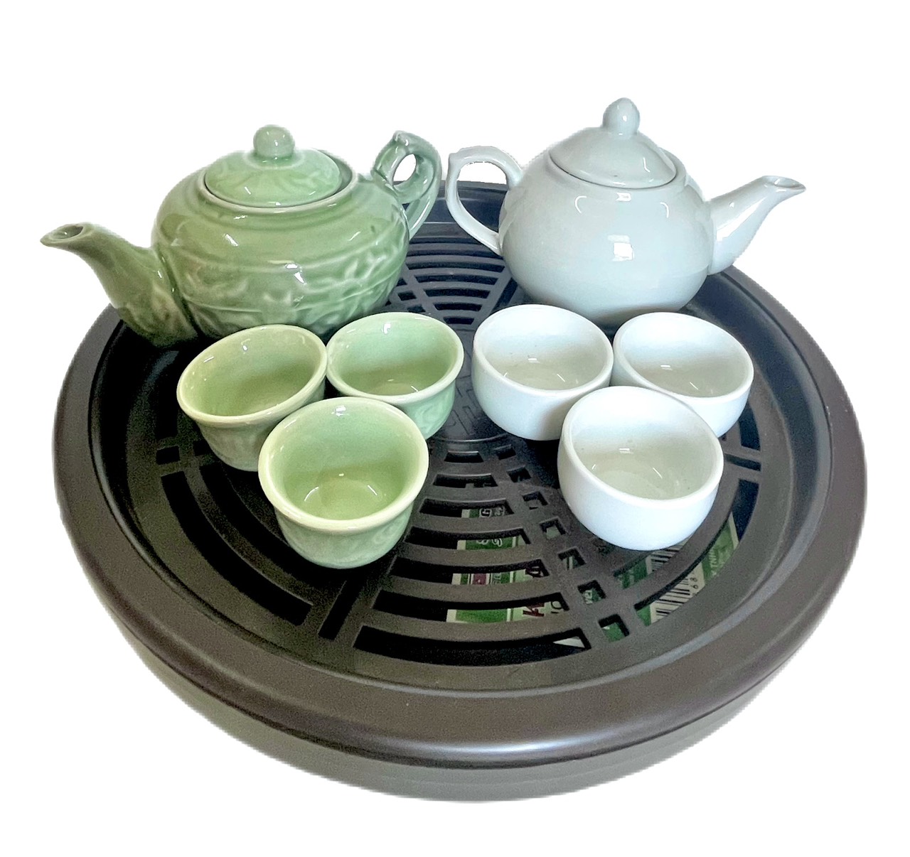Bộ ấm chén pha trà 1 ấm 6 chén, bộ đồ pha trà gốm bát tràng cao cấp