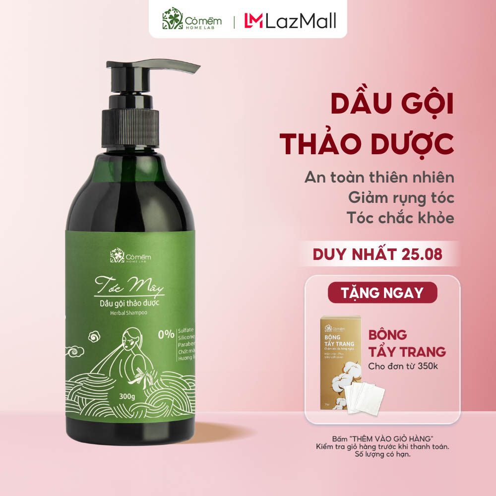 Dầu Gội Bồ Kết Thảo Dược Tóc Mây Chiết Xuất Bồ Kết Cô Đặc An Toàn Từ Thiên Nhiên Ngừa Rụng Tóc Giảm Gàu Cỏ Mềm 300g