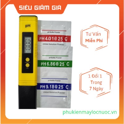 Bút đo PH đo nước bể cá, đo ao nuôi tôm cá, đo nước sạch, đo nước trồng rau đi kèm 3 gói hiệu chỉnh