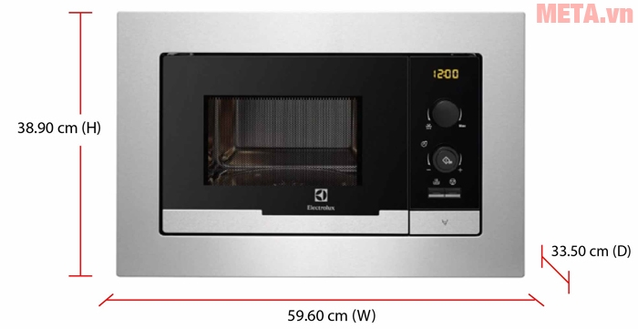 Lò vi sóng âm có nướng electrolux ems2085x 20 lít