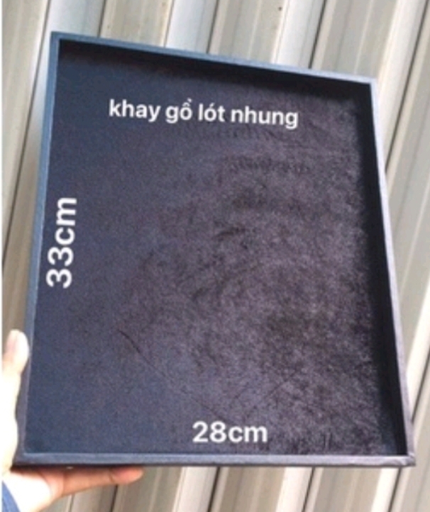 Khay nhung trơn trưng bày trang sức nhiều size nhiều màu