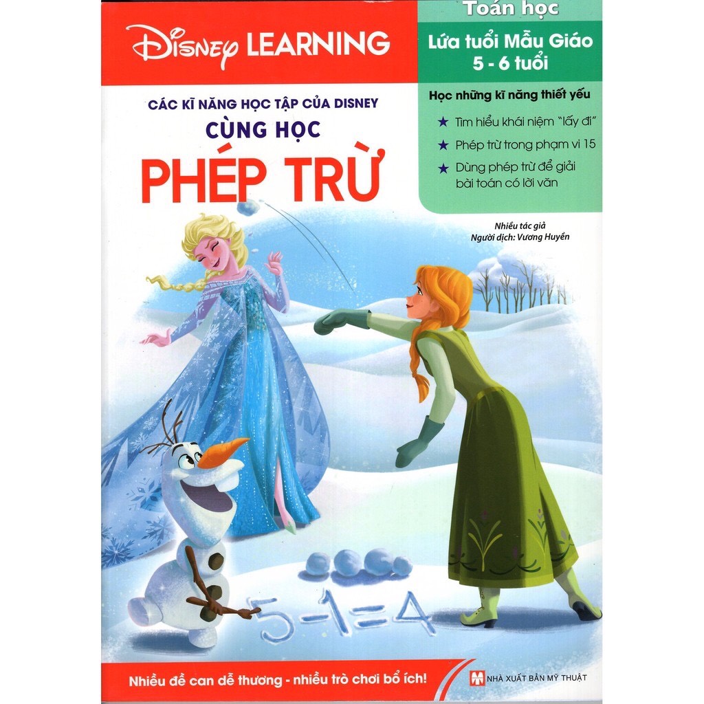 Sách - các kỹ năng học tập của disney - cùng học phép trừ