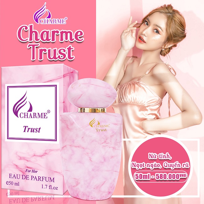   HCM Nước hoa nữ Char.me Trust - NGỌT NGÀO TRẺ TRUNG VÀ QUYẾN RŨ  10ML - 50ML  