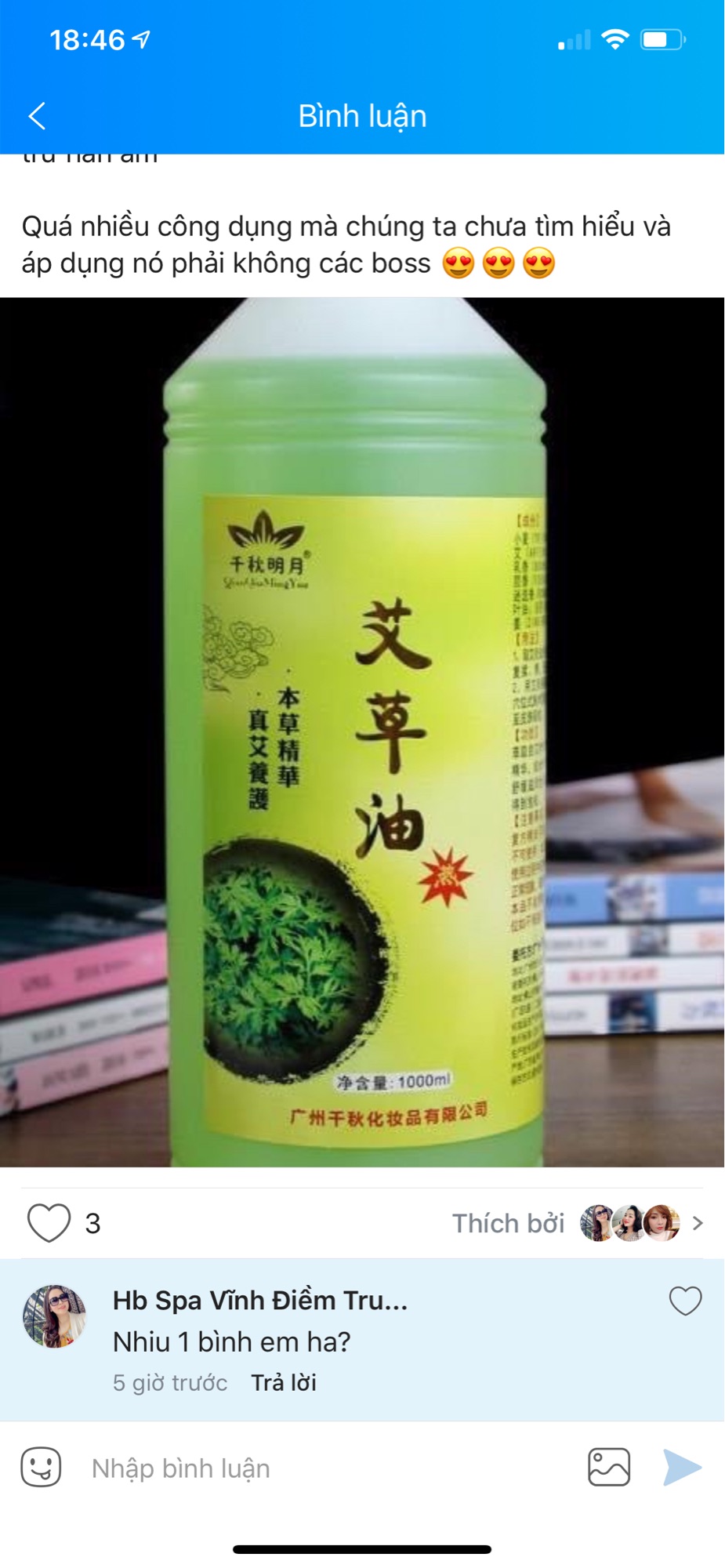 Tinh dầu matxa body Gừng. Lavender. Ngải. Hoa hồng