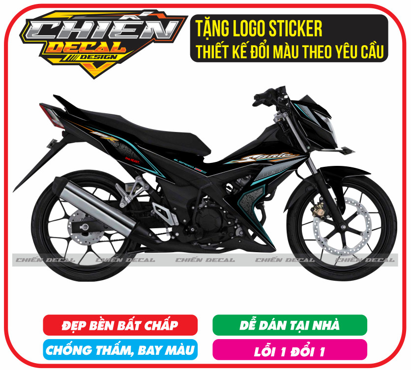 Tem rời xe sonic 150 mẫu tem malai chế