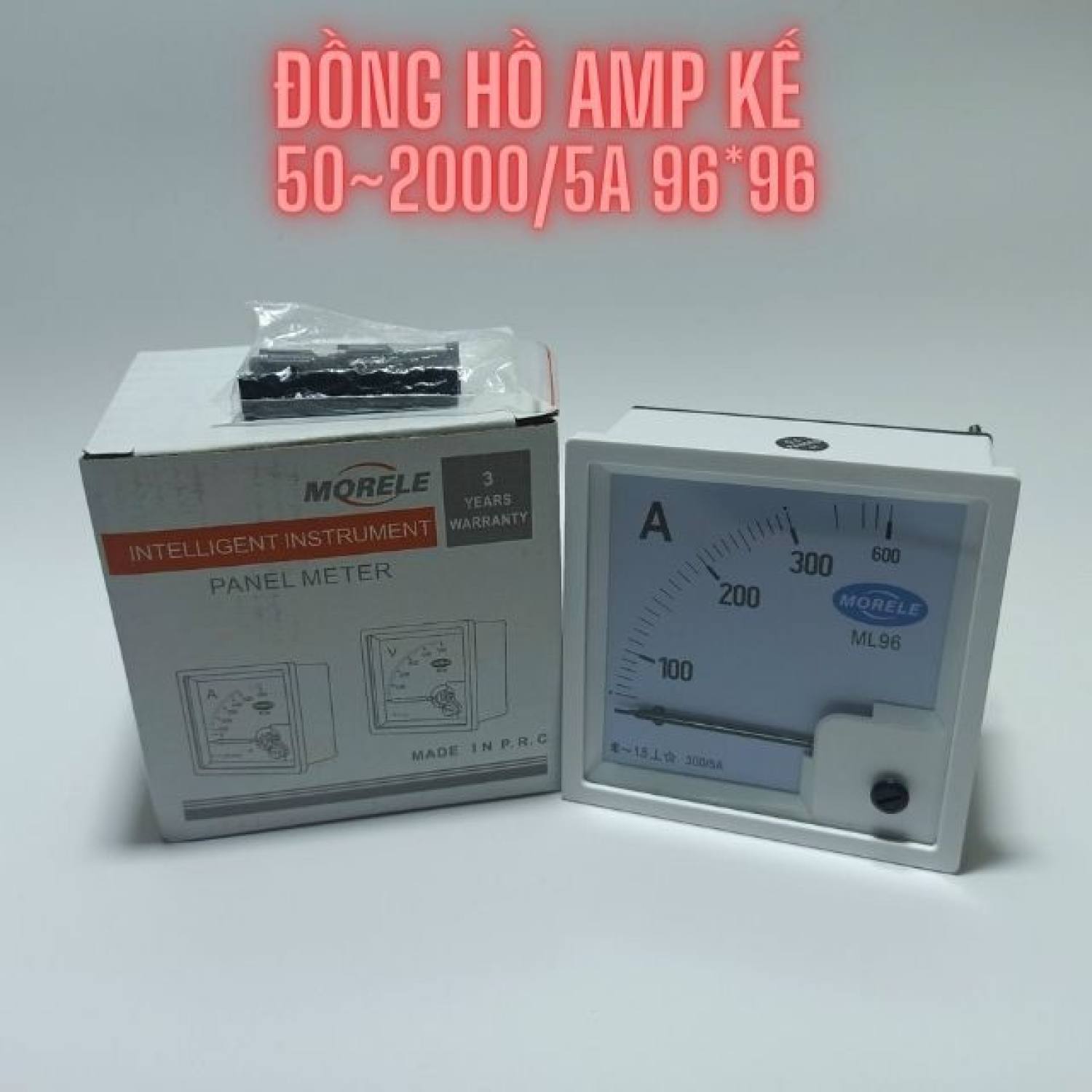 Đồng hồ ampe kế 50~2000/5a 96*96 morele