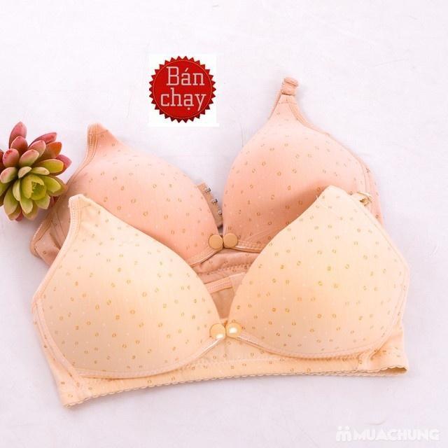 Combo 03 áo lót cho con bú, áo bầu cài trước có họa tiết