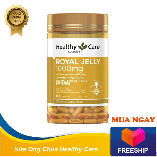 Sữa Ong Chúa Healthy Care Royal Jelly 1000mg 365 Viên của Úc