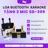 Loa Bluetooth Mini Karaoke SDRD SD-309 - Bản Cao Cấp Loa Bluetooth SDRD-309 tặng 02 mic không dây Loa Karaoke Sdrd 309 Giá Tốt Loa bluetooth SDRD SD-309, kèm 2 micro UHF