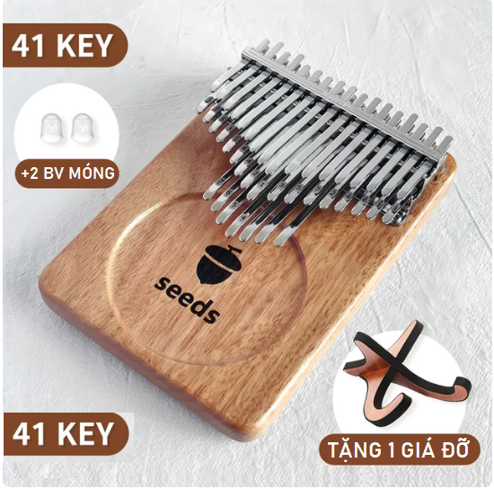 Đàn Kalimba TRITON S41K -34 Phím Chuyên Nghiệp SEEDS HẠT GIỐNG KALIMBA- Thump Piano Acoustic Finger Chromaric - 7