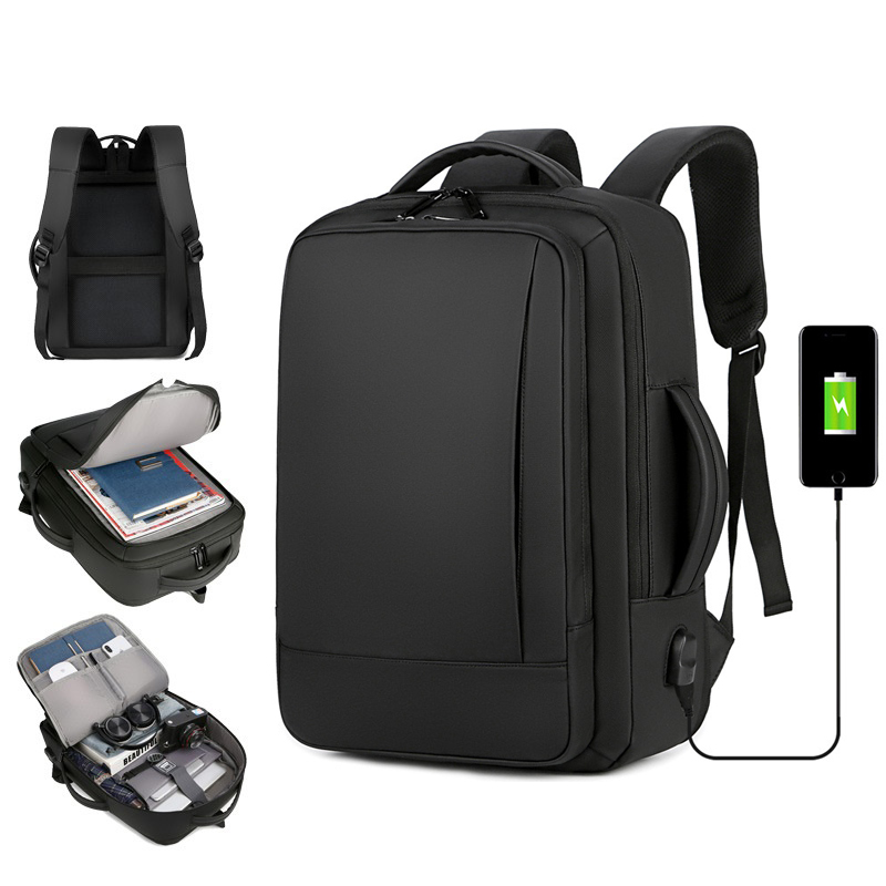 Balo Nam Cao Cấp Ohazo Đa Chức Năng, Balo Đựng Máy Tính Laptop, Cặp học sinh đi học Chống Nước, Chống Xước Mới 2021 - Ba lô đi học Tặng kèm cáp sạc USB, Có quai xách bên hông độc đáo - BL145