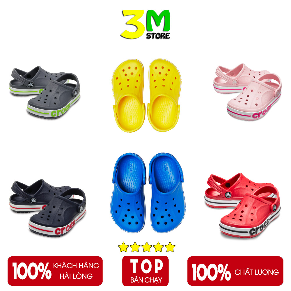 [HCM]Dép Sục Cross Band Bayaa Dễ Thương Êm Chân Bền Đẹp Cho Bé Trai Và Gái Nhiều Màu