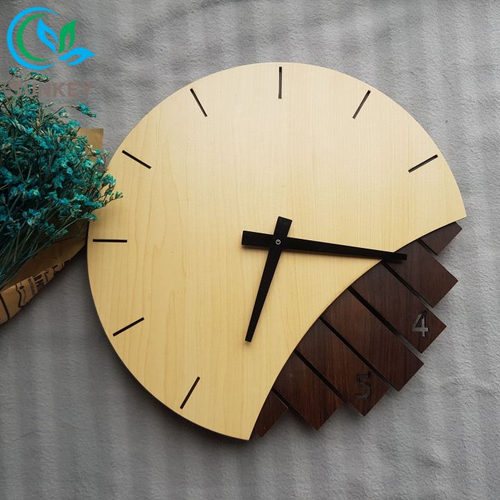 Đồng Hồ Gỗ Treo Tường Trang Trí - Đường Kính 30cm - Chất Liệu Gỗ MDF Nhập Khẩu - Trang Trí Decor Nhà Cửa