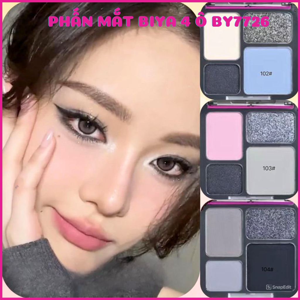Phấn Mắt BIYA 4 Ô Trang Điểm Mắt Khói BY7726