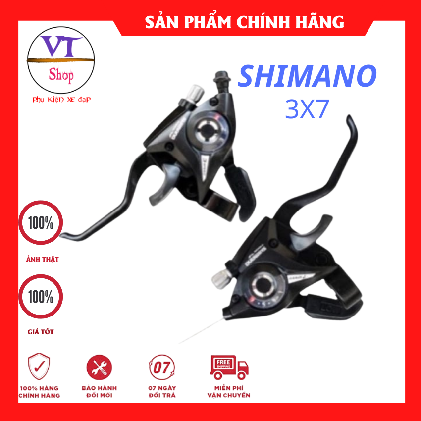 Bộ tay đề bấm SHIMANO chính hãng gắn xe đạp thể thao 3x7