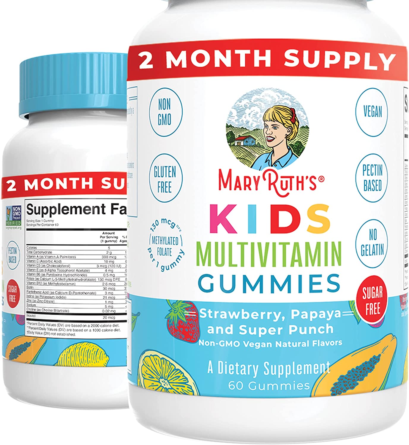 Kẹo Dẻo Vitamin Tổng Hợp Cho Trẻ Em Mary Ruth's Kids Multivitamin Gummies 60v