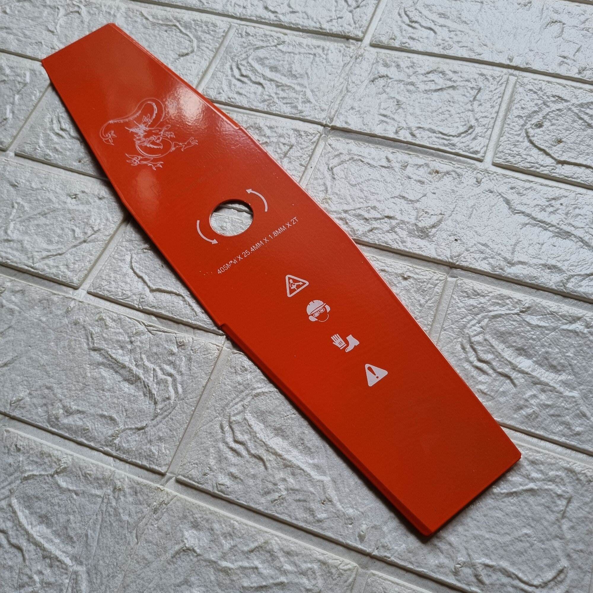 lưỡi cắt cỏ cạnh VÁT chống nứt vỡ Dragon dài 40,5cm, độ dày tùy chọn 1.8mm và 1.6mm, lỗ trục 25.4mm