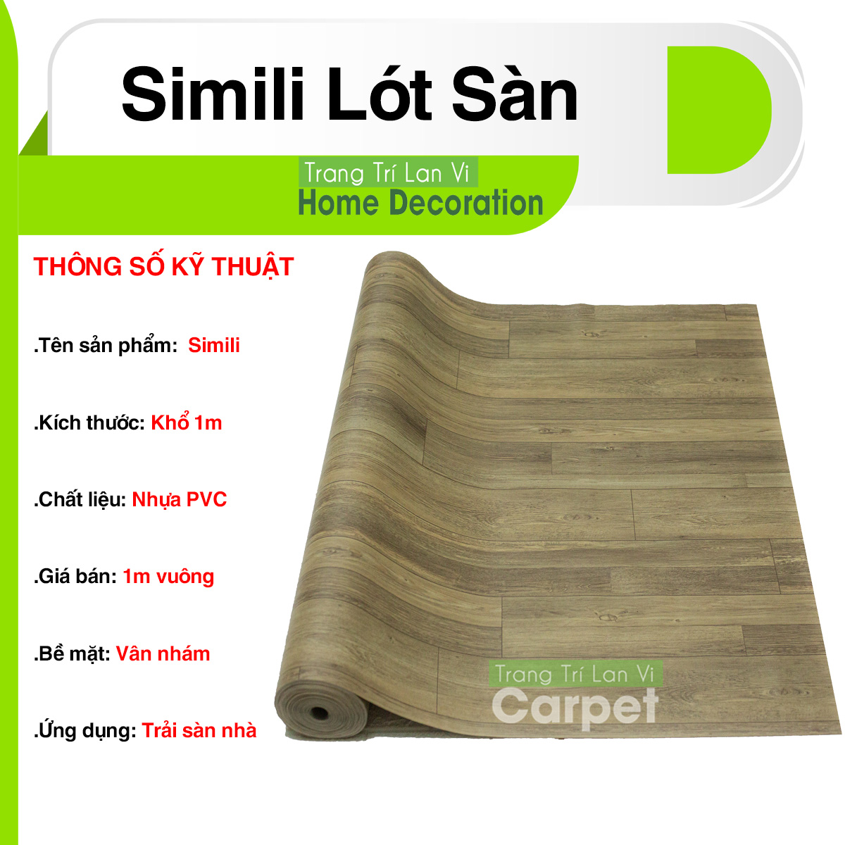 Simili lót sàn, thảm decor phòng giá rẻ giả gỗ xám nâu chống nước nền nhựa pvc nhám khổ 1m