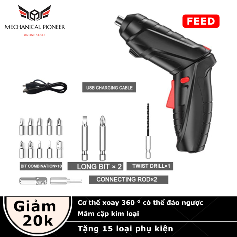 Tuốc nơ vít điện đa năng, máy khoan điện không dây tuốc nơ vít điện không dây 1800mah máy khoan điện cầm tay, xoay 90 °, tặng 15 loại phụ kiện