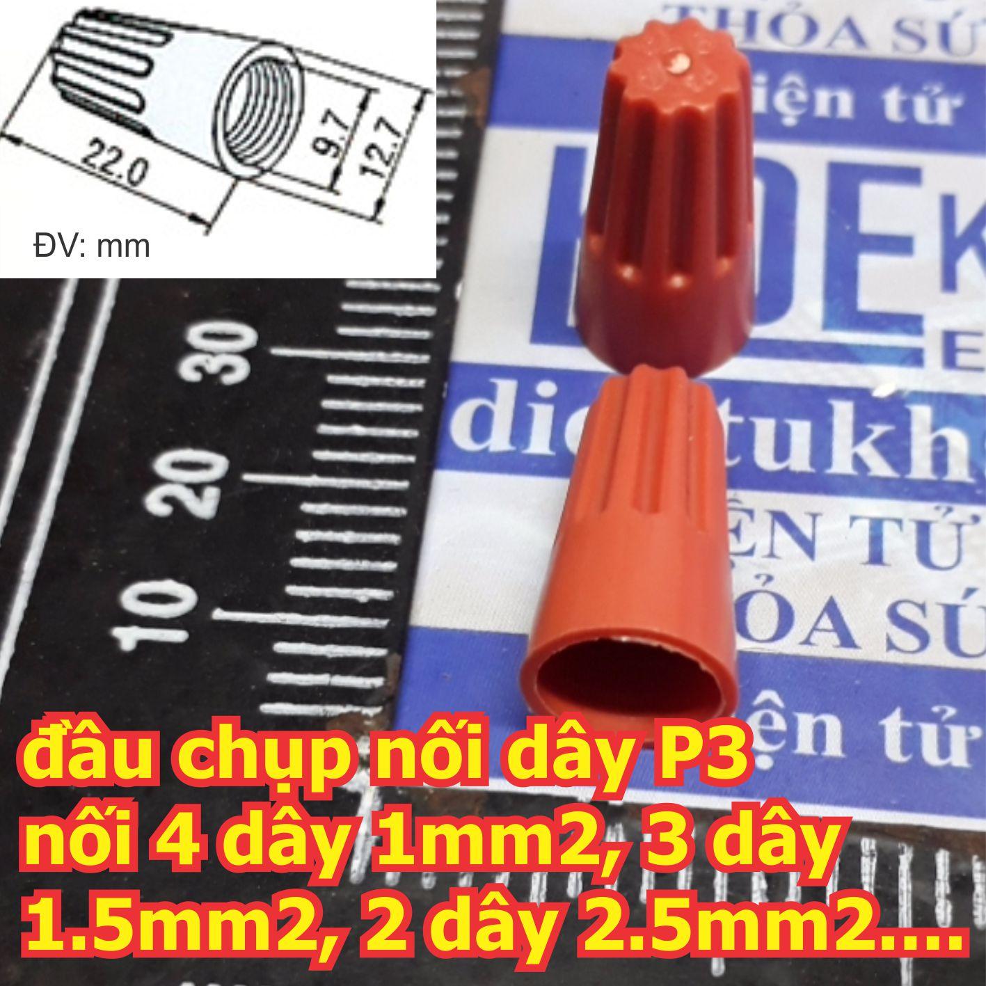 đầu chụp nhựa nối dây điện nhanh chóng, không dùng băng keo từ P1~P4 kde5227