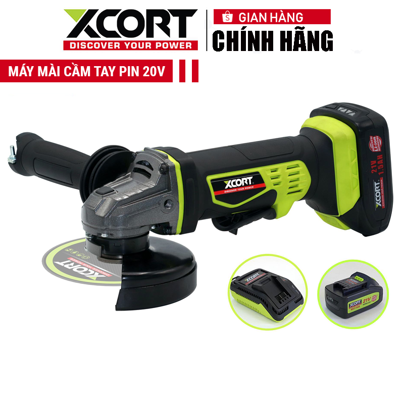 MÁY MÀI CẦM TAY-MÁY MÀI CẦM TAY PIN 20V XCORT 115MM-MÁY CỰC KHỎE-HÀNG CHÍNH HÃNG