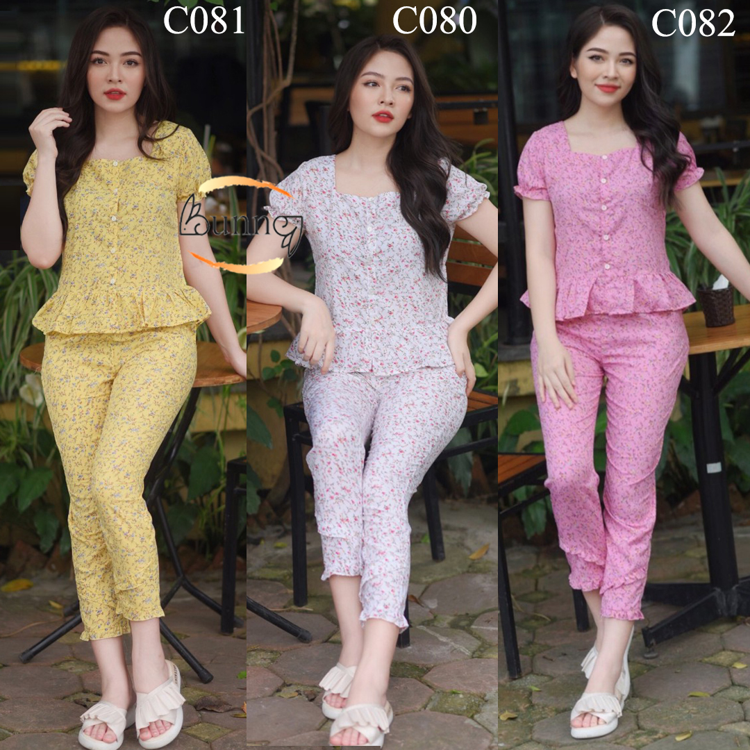 Đồ bộ mặc nhà nư đẹp, bộ quần áo nữ chất lụa nhẹ mát kiểu dáng nhẹ nhàng dễ mặc
