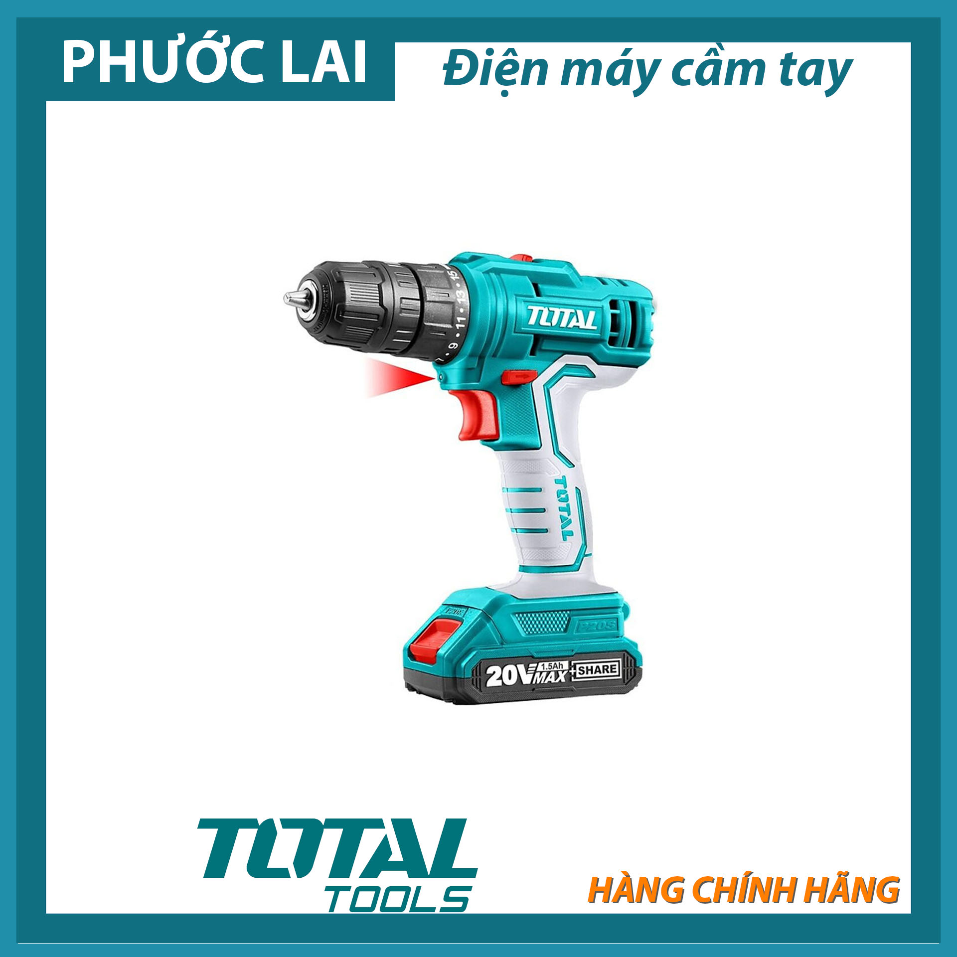 Máy khoan búa dùng pin 20v total tidli20145