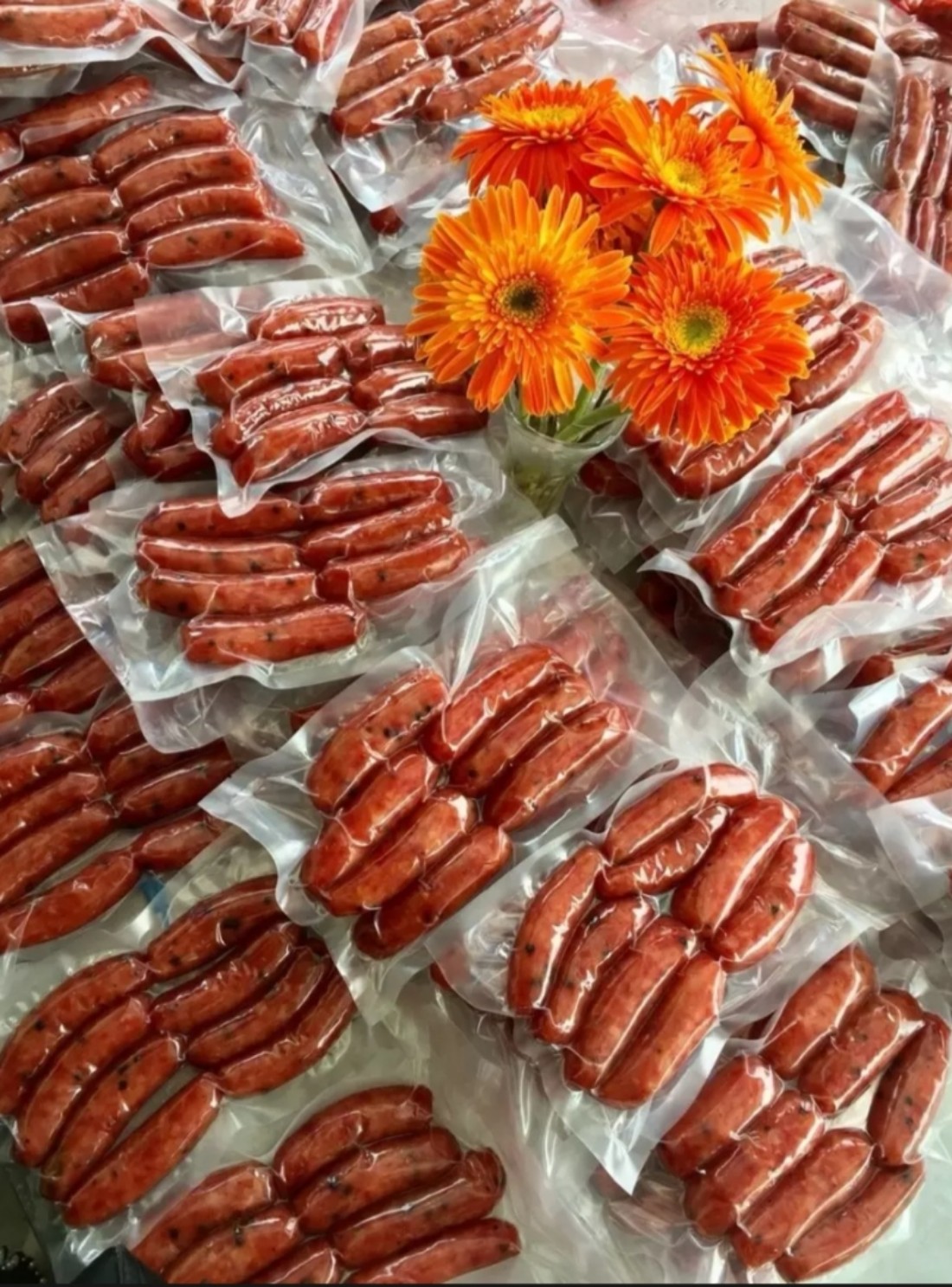 5kg Lạp xưởng tươi- loại hảo hạng 90% nạc đùi heo- Khôi Bắp shop