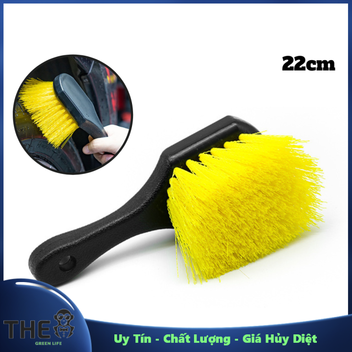 Bàn chải sợi cước vàng vệ sinh lốp xe, vệ sinh thảm ,nội thất xe 22cm