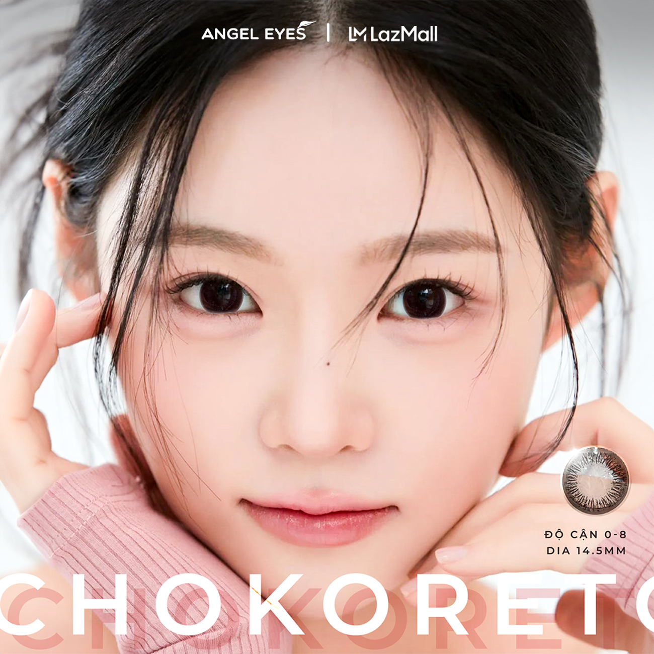 Kính áp tròng có độ Topaz Chokoreto - Độ cận 0-8, có hỗ trợ độ cận lệch.