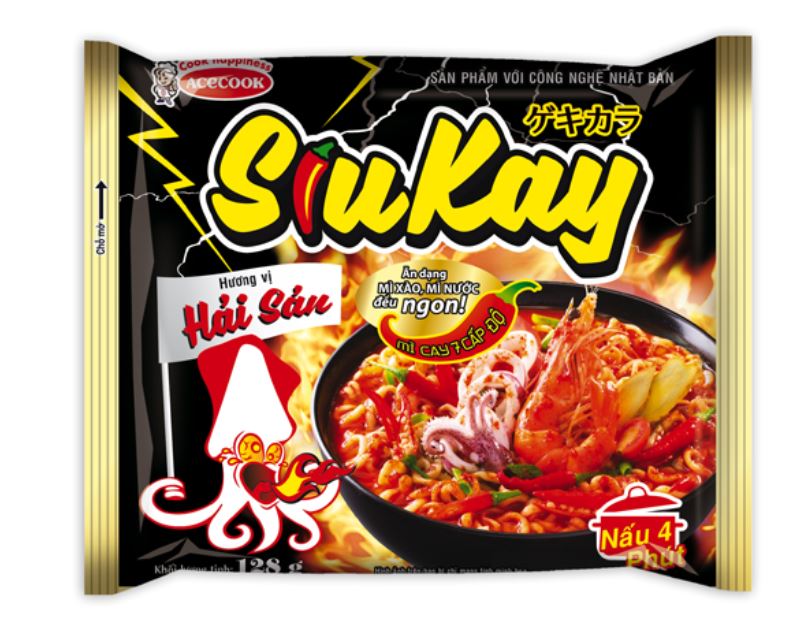 🦐🦑🦀 Combo 10 gói mỳ tôm siu kay mới ra hải sản 128g 🦐🦑🦀 có 2 vị giao bất kỳ