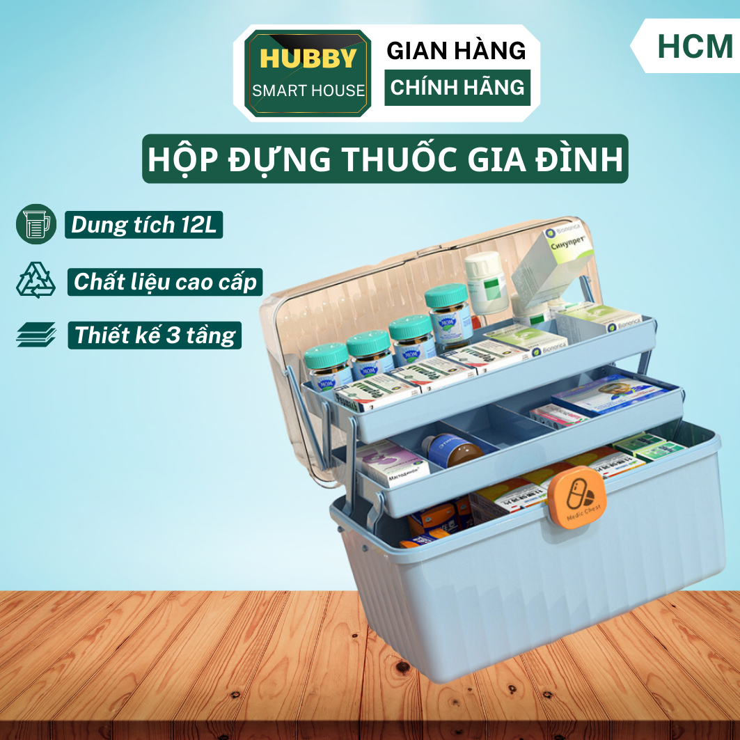 Hộp đựng thuốc gia đình hộp chia thuốc tủ thuốc gia đình hộp y tế đa năng tại nhà đựng thuốc thiết bị y tế 3 tầng có khóa mở an toàn hộp đựng thuốc mini thiết kế quai xách