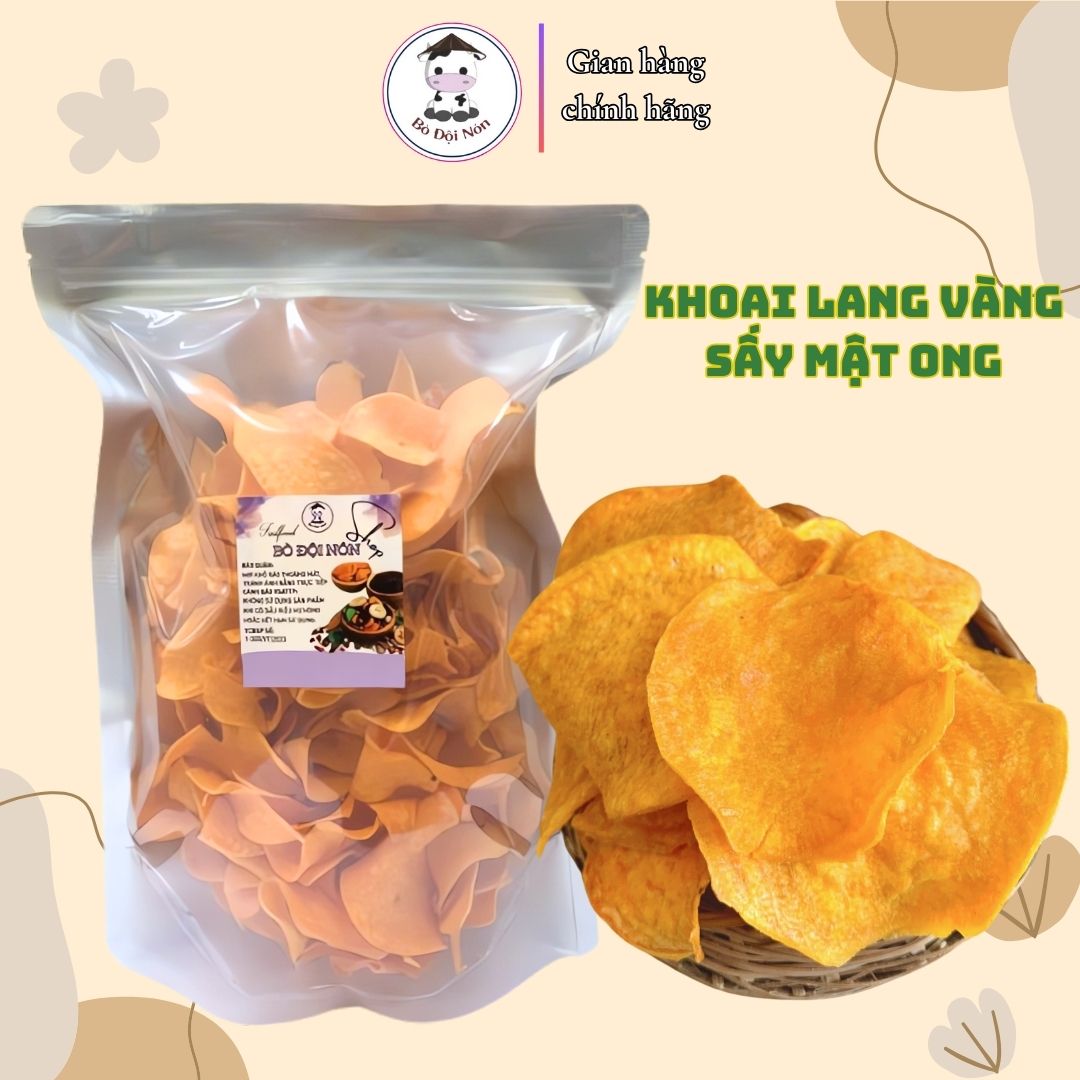 1Kg Khoai Lang Vàng Sấy Tẩm Mật Ong | Bò Đội Nón Shop