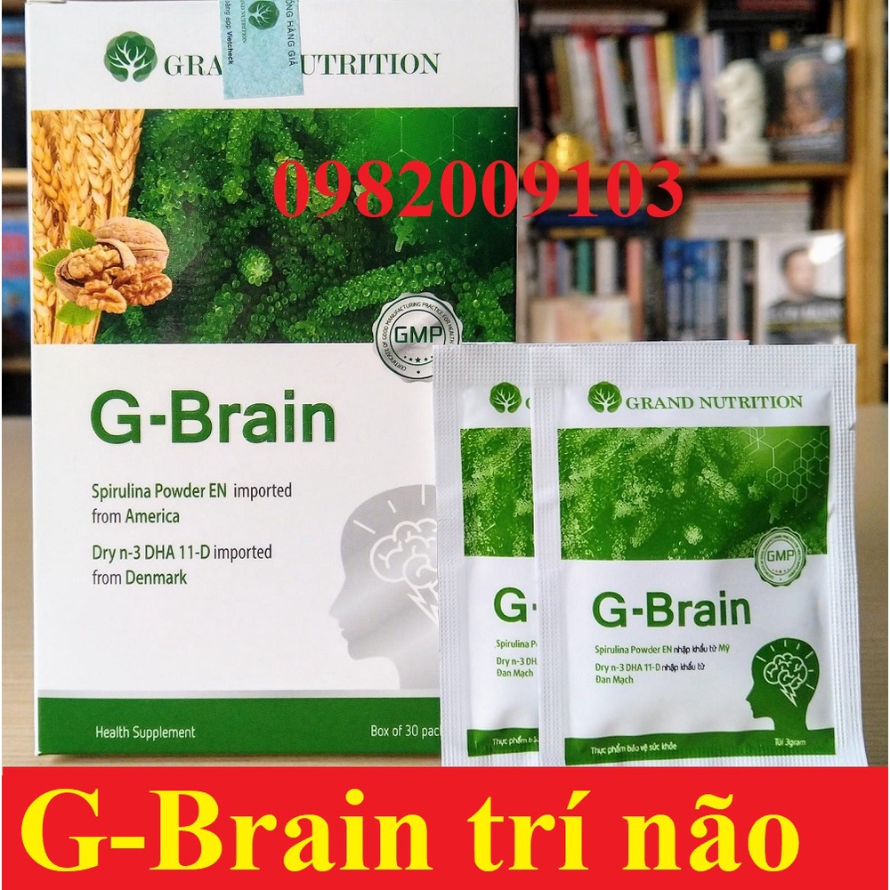 G-Brain DHA Cốm Trí Não hộp 30 gói date mới  GBrain