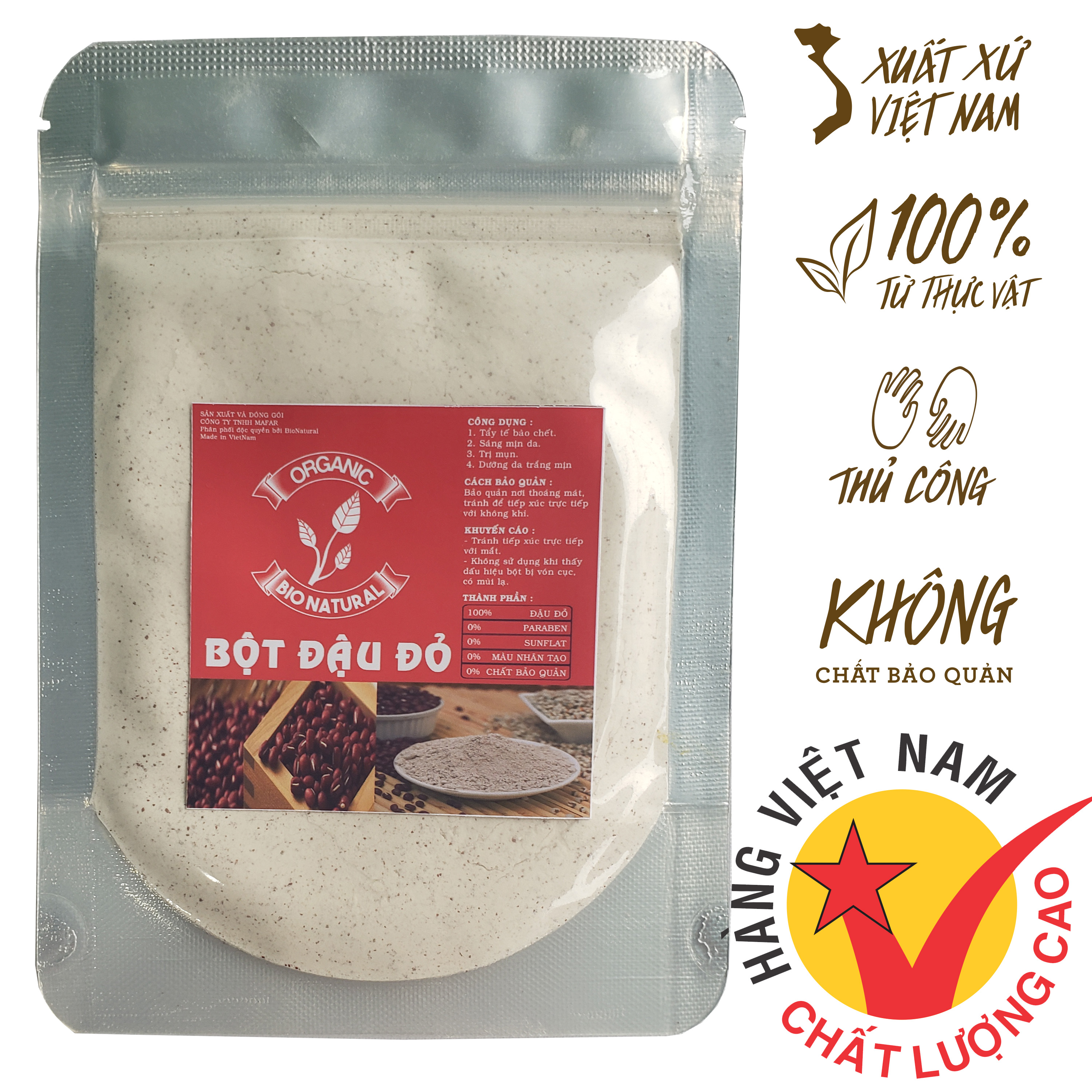 [HCM][BIONATURALVN] Bột đắp mặt nạ Đậu Đỏ HANDMADE