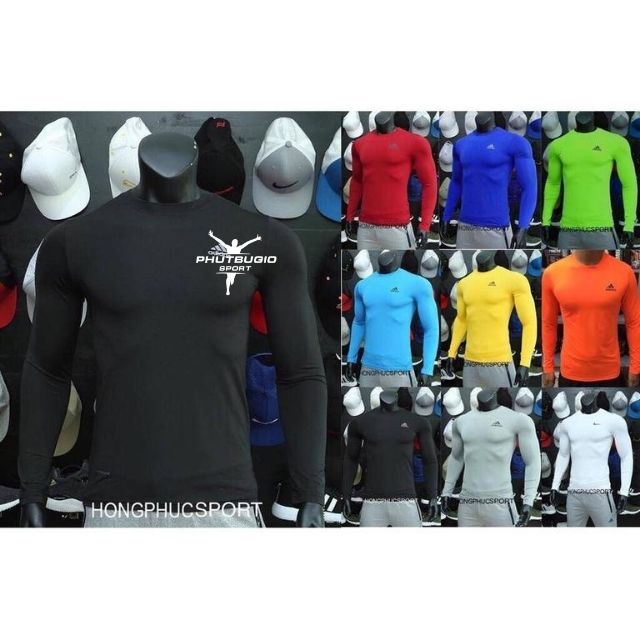 Áo giữ nhiệt thun body, áo body bóng đá co giãn 4 chiều, áo body tập gym, PHÚT BÙ GIỜ SPORTS