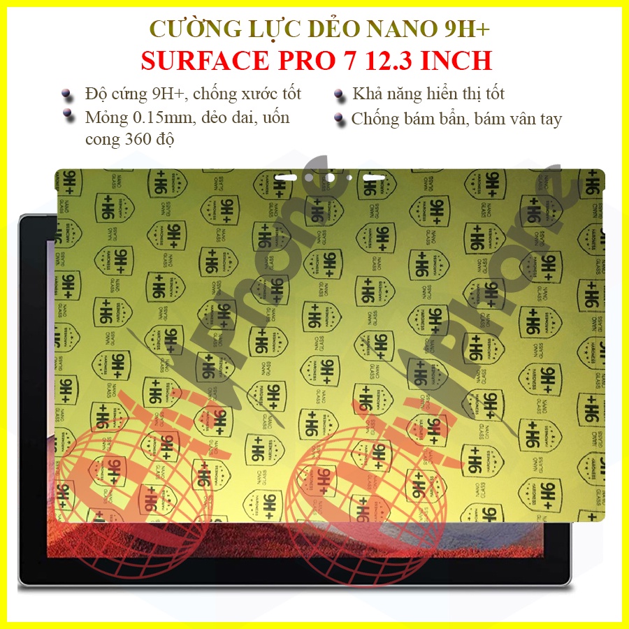 Dán cường lực dẻo nano Full màn cho Surface Pro 7 12.3 inch