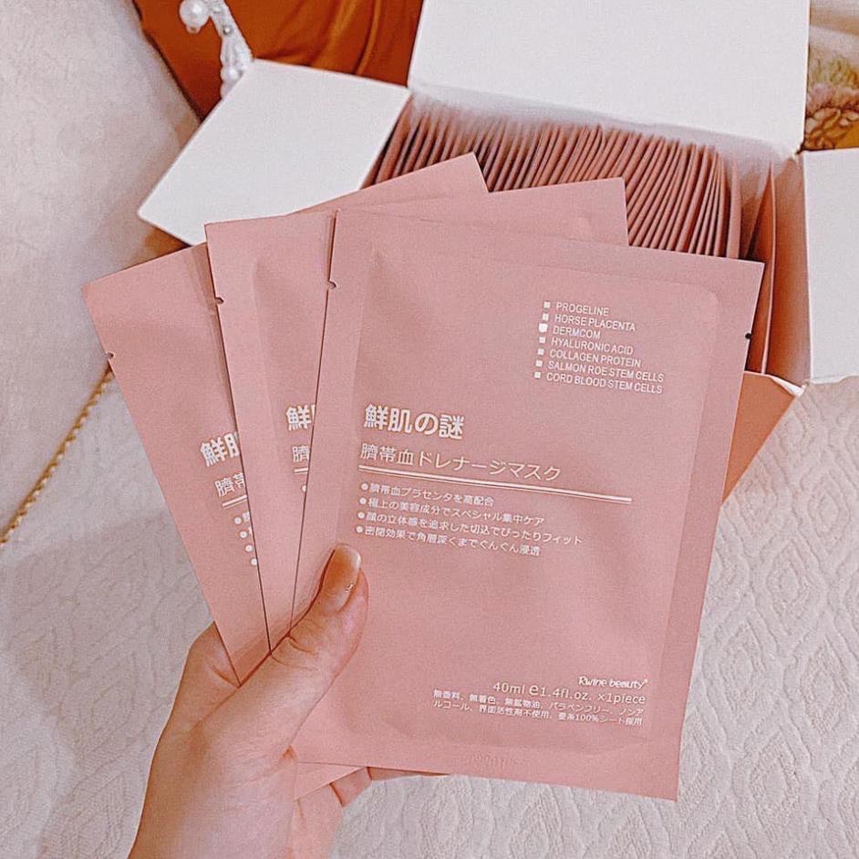 mặt nạ nhau thai cừu nhật bản Mặt Nạ Dưỡng Da Trắng Mịn Nhau Thai Cừu ( Combo 10 Gói) Nhật Bản Rwine Beauty- Mask Nhau thai Chăm Sóc, Giảm Nám, Tàn Nhang, Ngừa Mụn Và Chống Lão Hóa Da- Hàng Chính Hãng