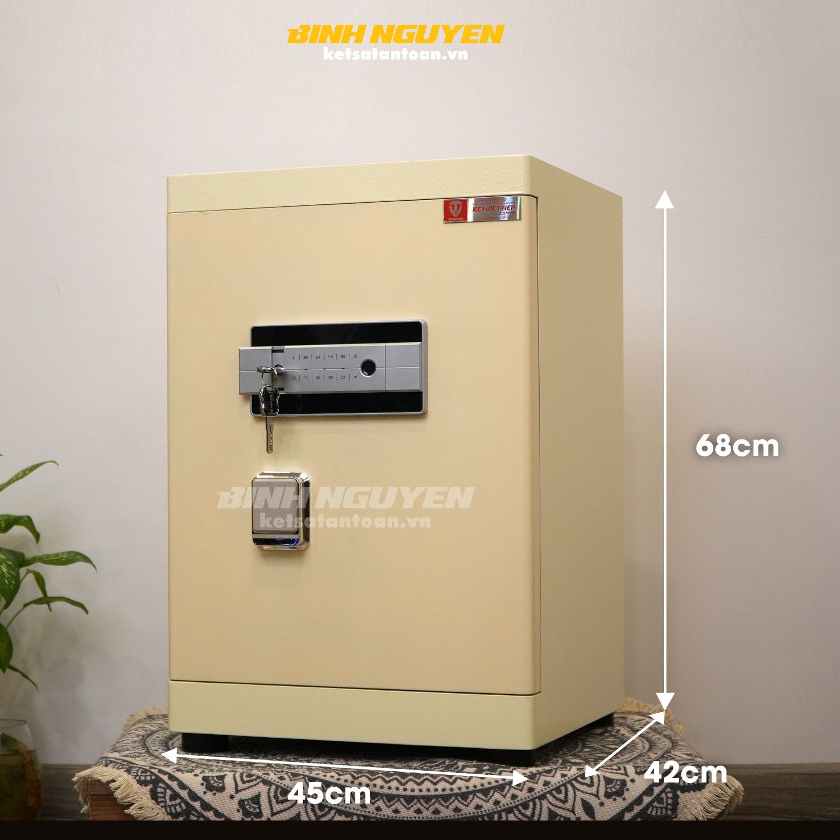 Két sắt Việt Tiệp SPM680 két sắt gia đình thế hệ mới vân tay điện tử thông minh, kết nối điện thoại chính hãng BẢO HÀNH 2 NĂM Miễn phí vận chuyển toàn quốc