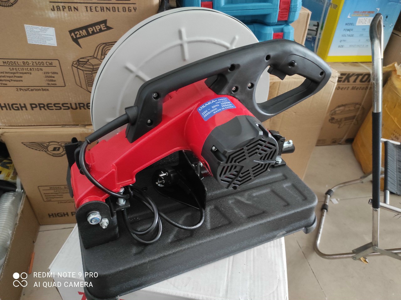 Máy cắt sắt. máy cắt sắt Osaka công suất 2500W sử dụng lưỡi cắt 355mm Tặng kèm 1 lưỡi cắt sắt. thế hệ mới