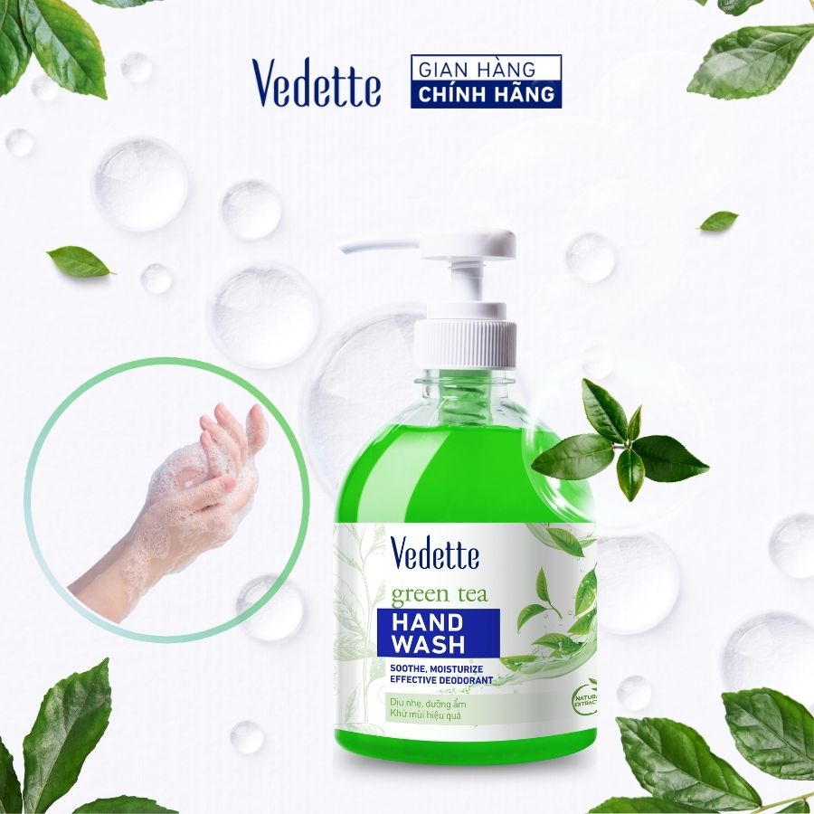 Nước rửa tay Vedette Trà Xanh 500ml