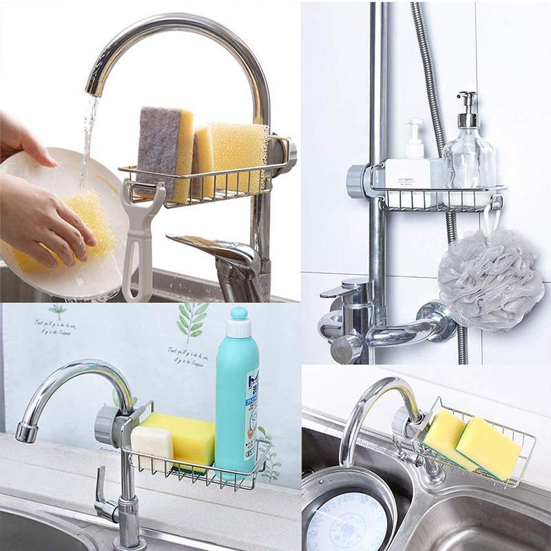 [CÓ VIDEO THỰC TẾ] Giá Để Giẻ Rửa Bát Inox Cực Tiện Lợi-Giá Để Giẻ Rửa Bát. Nước Rửa Chén Đa Năng Inox