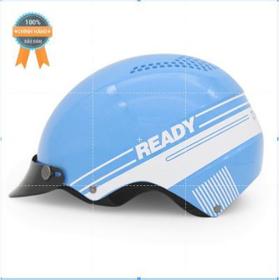 Nón Bảo Hiểm 1/2 Đầu Protec Techno Phối Xanh Dương Ready
