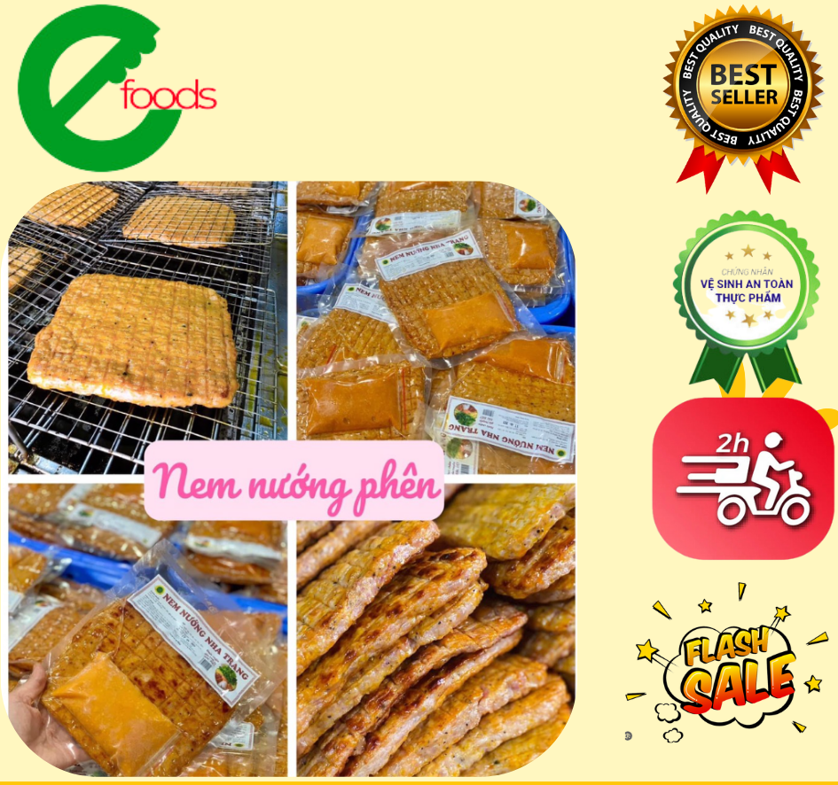 Nem nướng nha trang phên 500g nướng bao ngon