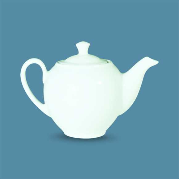 Ấm pha trà sứ trắng 500ml