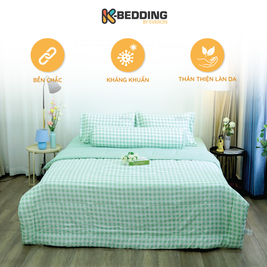 |Hàng xả kho| Bộ ga giường bọc chun Everon Lite ELM 203 (KHÔNG GỒM CHĂN)