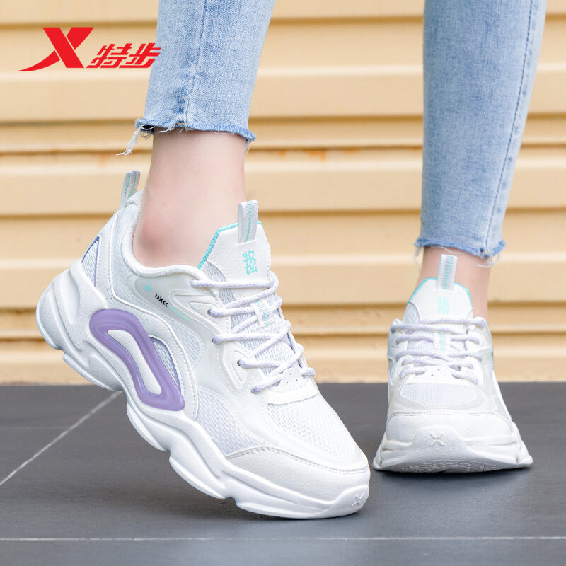 Giày Nữ Xtep Giày Thể Thao Giày Chunky Sneaker Nữ Giày Chạy Bộ Thoáng Khí Mặt Lưới Mẫu Mỏng Mùa Hè Giày Trắng Cửa Hàng Flagship Chính Thức