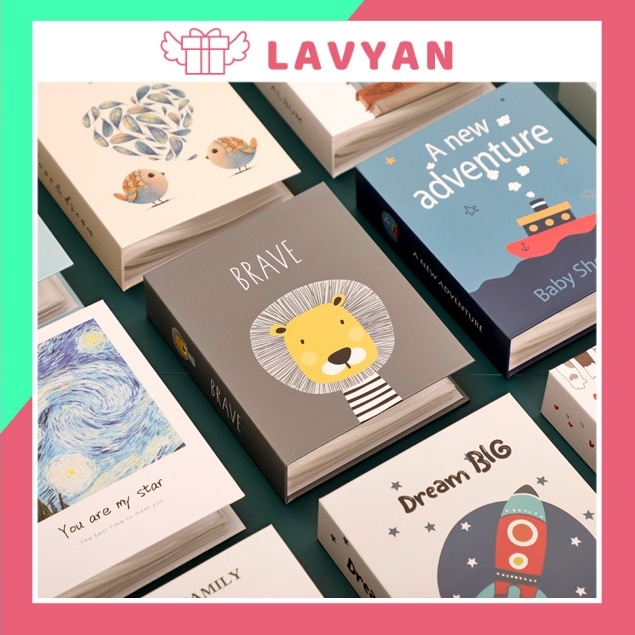 Album ảnh 9x12 đựng 100 ảnh bìa giấy cứng đẹp siêu cute tại LAVYAN để ảnh cho con, ảnh gia đình làm quà tặng