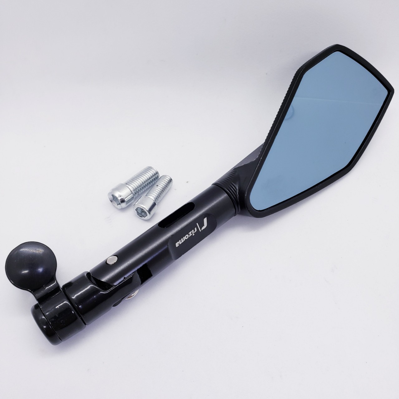 Gương chiếu hậu rizoma 5 cạnh, kính xe máy gắn bên trái nhập khẩu cao cấp, màu đen, ONE RACING