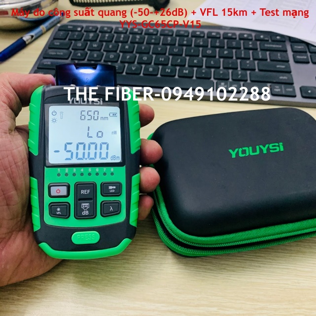 Máy đo công suất quang + vfl 15km + test mạng yys-gc65cp-v15